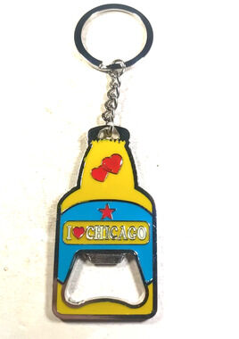 I Love Chicago Bottle Opener Red Hearts Planet 2000